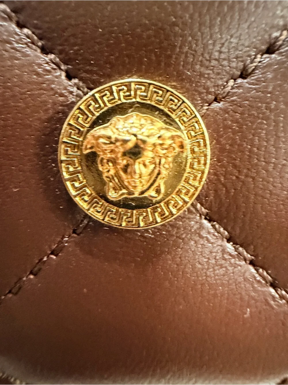 Versace Authentic Quilted Leather Medusa Card Holder | Brand New, dust bag + Box